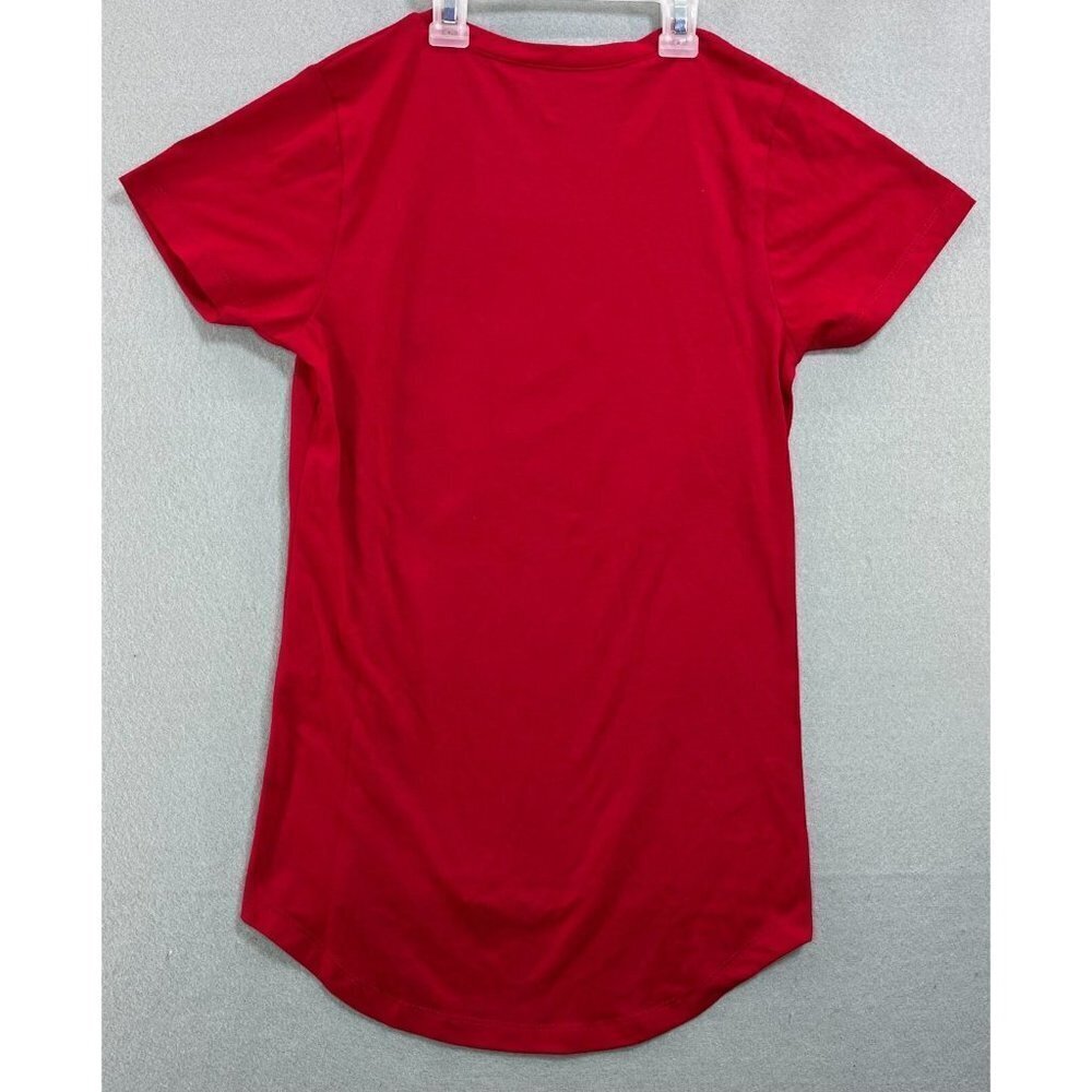 DC Comics Flash Logo Women T-Shirt Tee Size Medium Short Sleeve Cotton Hi Low - Picture 4 of 5